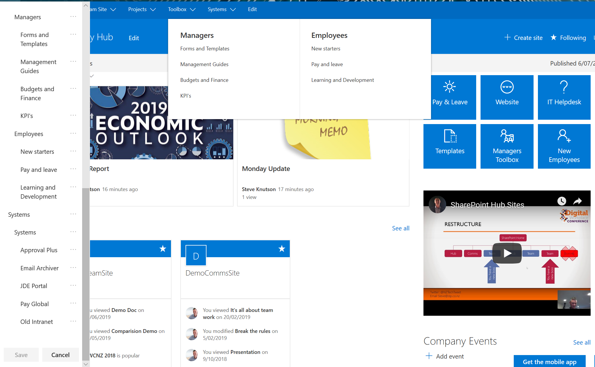 SharePoint Online Mega Menu – SharePoint Moments